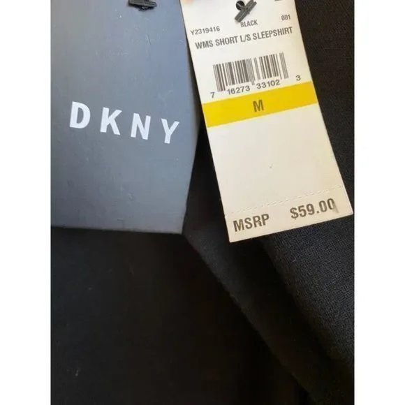 DKNY Women Cozy sleepshirt-Black - Picture 5 of 8